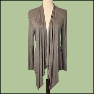 Van Heusen Open Front Lightweight Cardigan Gray Taupe Size Medium